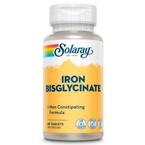 Solaray iron bisglycinate 60tab