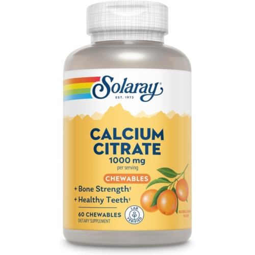 Solaray calcio citrato 1000mg sabor naranja 60 comp mast