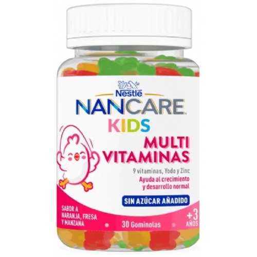 Nancare kids multivitaminas  30 gominolas sabor naranja fresa y manzana
