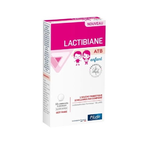 Lactibiane atb enfant  10 comprimidos masticables sabor fresa