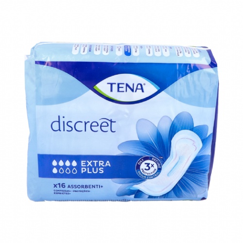 Absorbente incontinencia orina ligera tena discreet extra plus 16 unidades - tena discreet extra plu