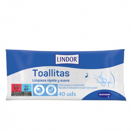 Lindor toallitas higienicas  40 toallitas