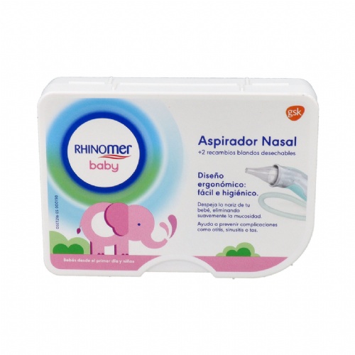 Aspirador nasal rhinomer baby 1 unidad + 2 recambios