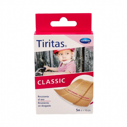 Tiritas classic aposito adhesivo 10 unidades 10 cm x 6 cm precortadas - aposito adhesivo