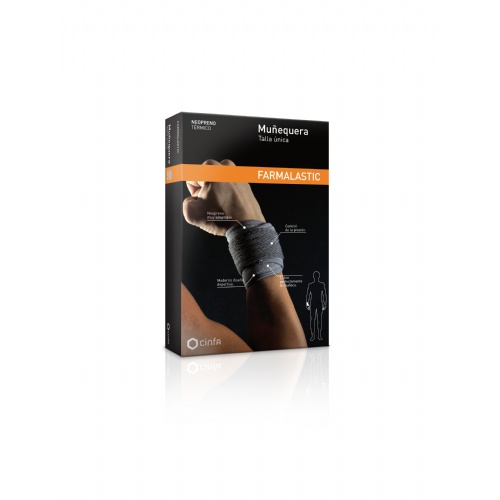 Muñequera farmalastic neopreno tech 1 unidad talla unica color gris - farmalastic neopreno tech