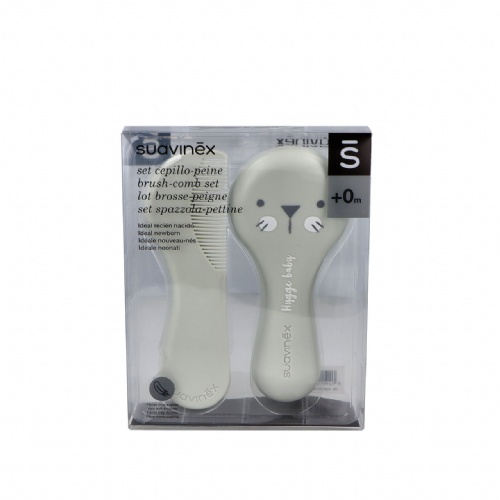 Cepillo y peine infantil soft suavinex blanco decorado - suavinex