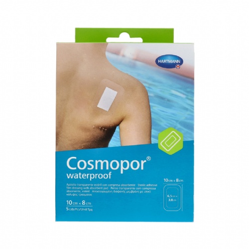 Aposito adhesivo cosmopor waterproof 5 unidades 10 x 8 cm - aposito adhesivo