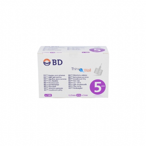 Aguja para plumas esteril bd 100 unidades 31 g (5 mm x 0,25 mm) - bd