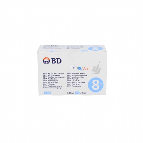 Aguja para plumas esteril bd 100 unidades 31 g (8 mm x 0,25 mm) - bd