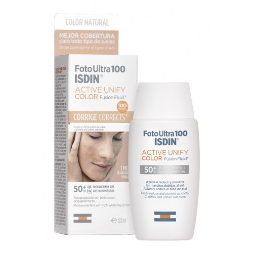 Isdin fotoultra 100 active unify  1 envase 50 ml color