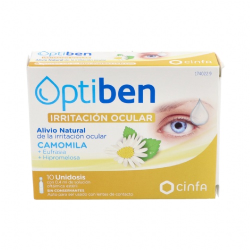 Optiben ojos irritados  10 ampollas unidosis 0,4 ml