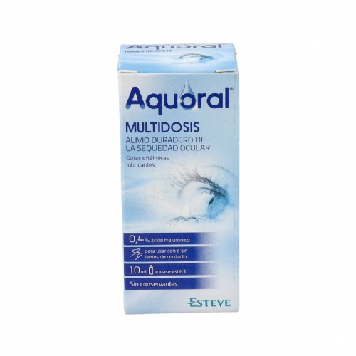 Aquoral multidosis gotas oftalmicas lubricantes esteriles 1 envase 10 ml - gotas oftalmicas lubrican