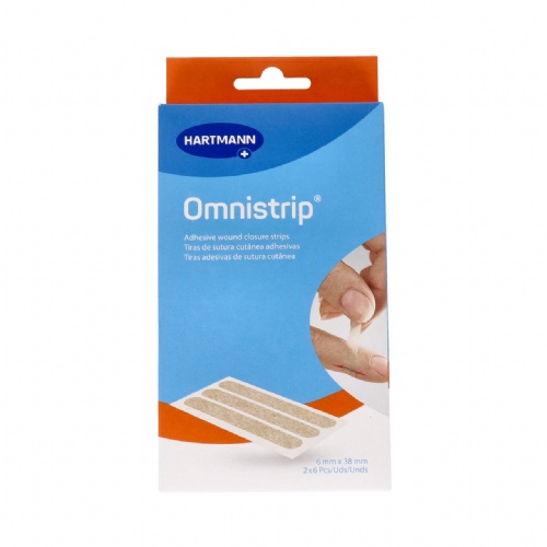 Omnistrip sutura cutanea esteril 2 unidades 6 mm x 38 mm