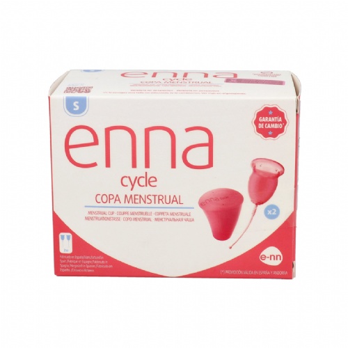 Copa menstrual enna cycle 2 unidades talla s + esterilizador