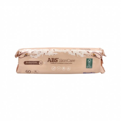 Abs toallitas humedas corporales  60 unidades 28 x 31 cm