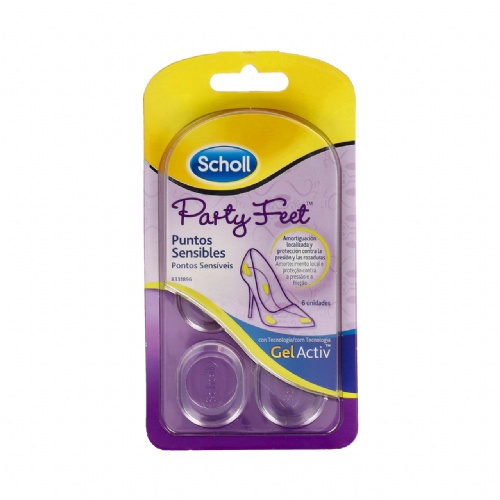 Scholl party feet puntos sensibles con tecnologia gelactiv 6 u - con tecnologia gelactiv