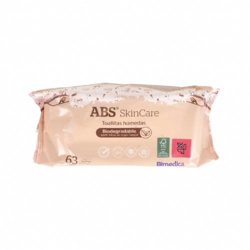 Abs skincare toallitas humedas corporales  63 unidades