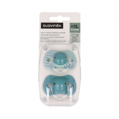 Chupete silicona fisiologico suavinex + 18 meses 2 unidades - suavinex