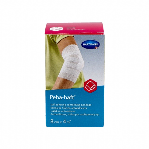 Venda elastica cohesiva peha-haft latex free 1 unidad 4 m x 8 cm - peha-haft latex free