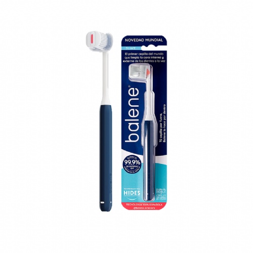 Cepillo dental adulto balene 1 unidad suave color azul - balene