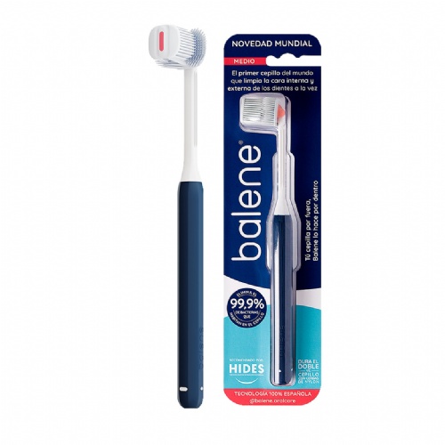 Cepillo dental adulto balene 1 unidad medio color azul - balene