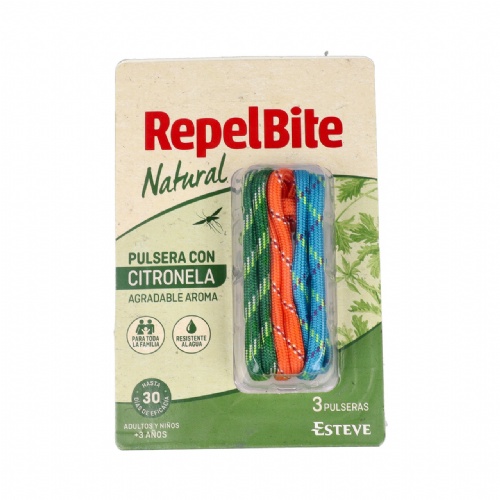Repel bite natural pulsera de cuerda con citronela  3 unidades