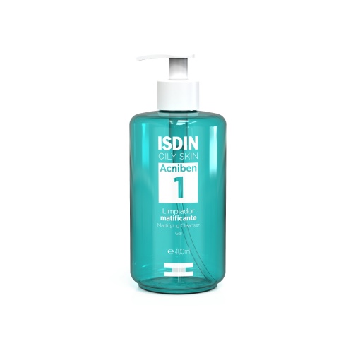 Isdin oily skin acniben limpiador matificante gel  1 frasco 400 ml