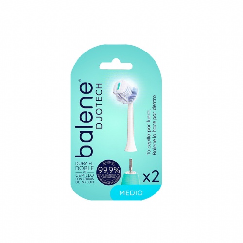 Cepillo dental electrico cabezales recambio duotech 2 unidades medio - duotech