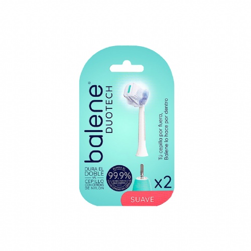 Cepillo dental electrico cabezales recambio duotech 2 unidades suave - duotech