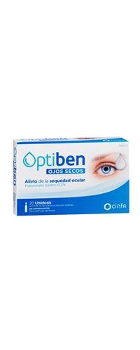 Optiben ojos secos  20 ampollas unidosis 0,25 ml