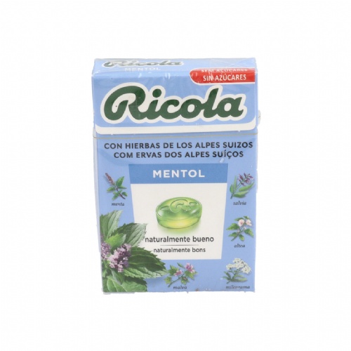 Ricola caramelos sin azucar  1 bolsa 70 g sabor mentol