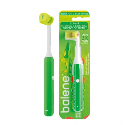 Cepillo dental infantil balene kids 1 unidad color verde - balene kids