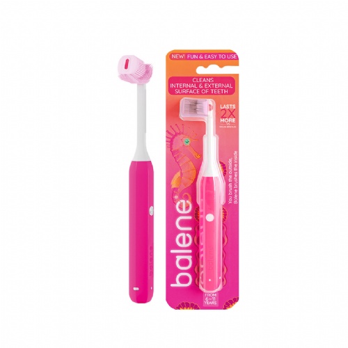 Cepillo dental infantil balene kids 1 unidad color fucsia - balene kids