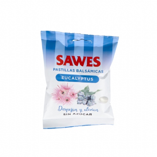 Suawell pastillas balsamicas sin azucar  1 bolsa 50 g sabor eucaliptus