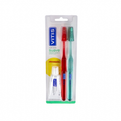 Cepillo dental adulto vitis suave duplo - vitis