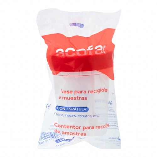 Envase de recogida de muestras acofar 1 unidad + espatula - acofar