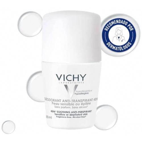 Vichy anti-transpirante 48h roll-on piel sensible  50ml