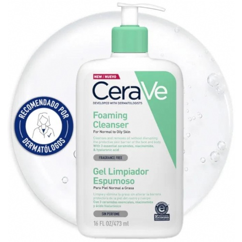 Cerave gel limpiador espumoso  1 envase 473 ml