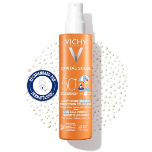 Capital soleil cell protect water fluid niños spf 50+ spray  1 envase 200 ml