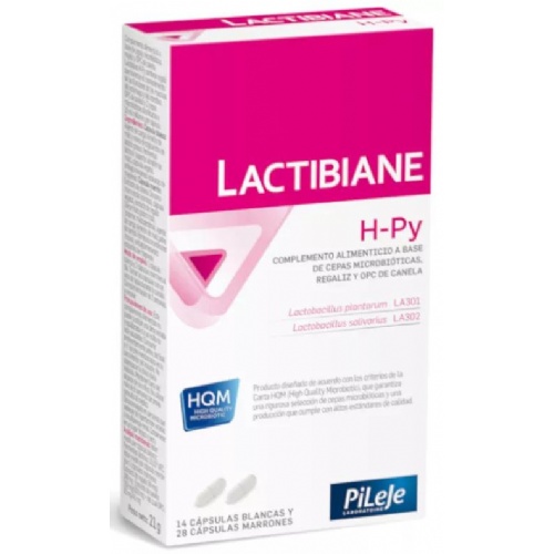 Lactibiane hpy  14 capsulas blancas + 28 capsulas marrones