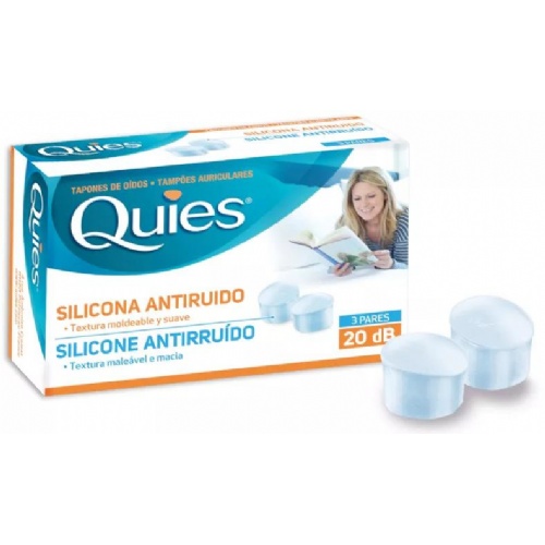 Tapones oidos silicona antiruido quies 6 unidades - quies