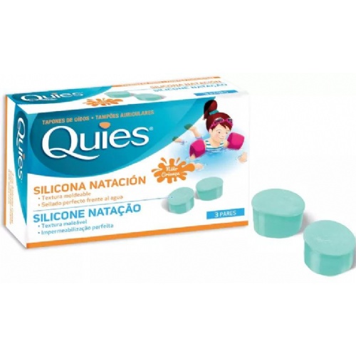 Tapones oidos silicona natacion quies 6 unidades niño - quies