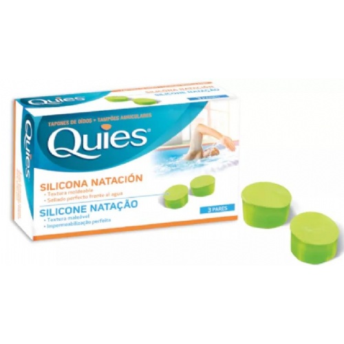 Tapones oidos silicona natacion quies 6 unidades estandar - quies