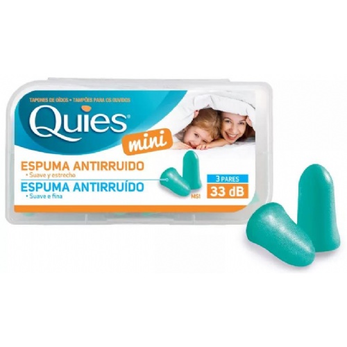 Tapones oidos espuma quies ms1 mini 3 pares - quies ms1