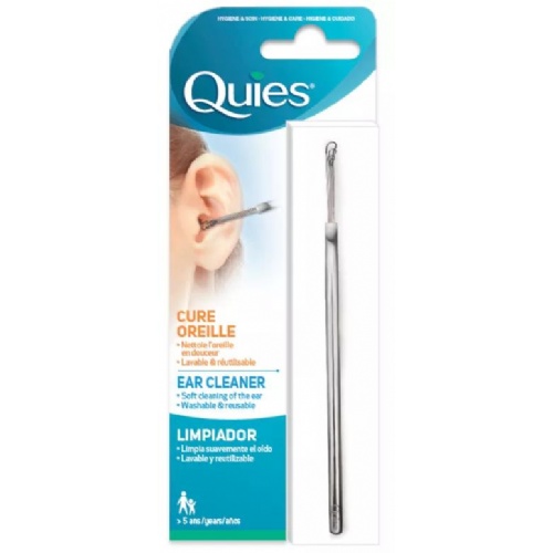 Quies limpiador de oido de acero  1 unidad