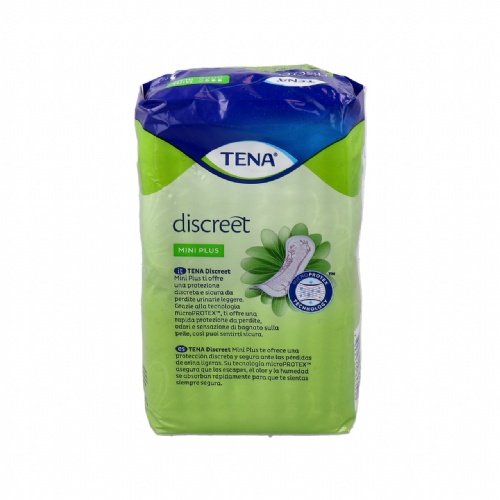 Absorbente incontinencia orina ligera tena discreet mini plus 16 unidades - tena discreet mini plus