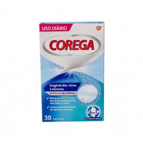 Corega oxigeno bio-activo limpieza protesis dental 30 tabletas - limpieza protesis dental