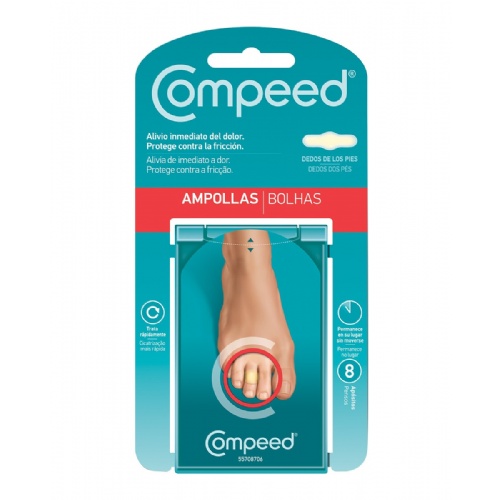 Compeed ampollas hidrocoloide dedos pies 8 unidades - hidrocoloide