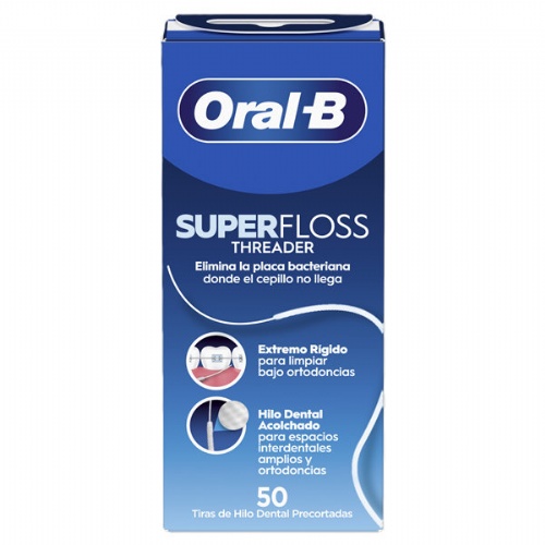 Oral-b superfloss seda dental menta 50 unidades - seda dental