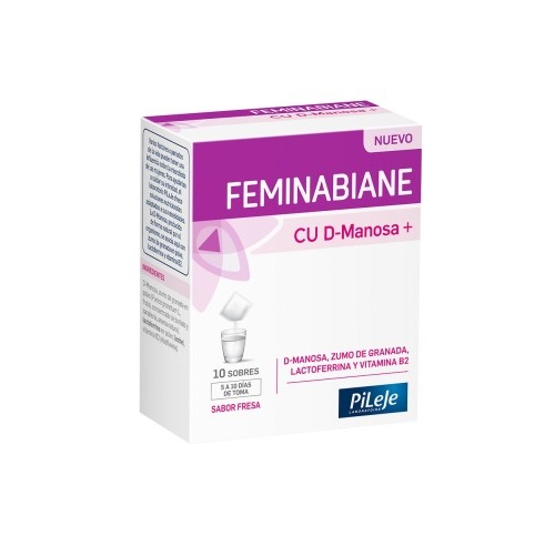 Feminabiane cu d-manosa +  10 sobres sabor fresa